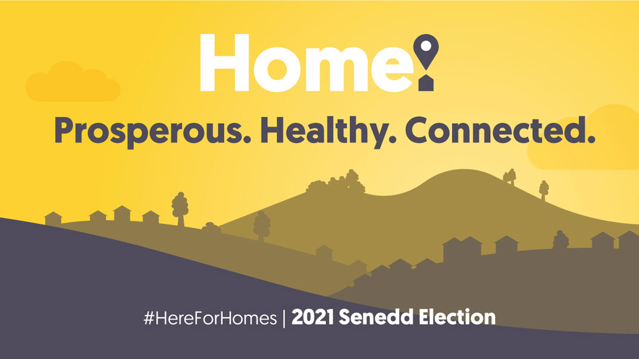 Home campaign brand - Text saying prosperous, healthy, connected