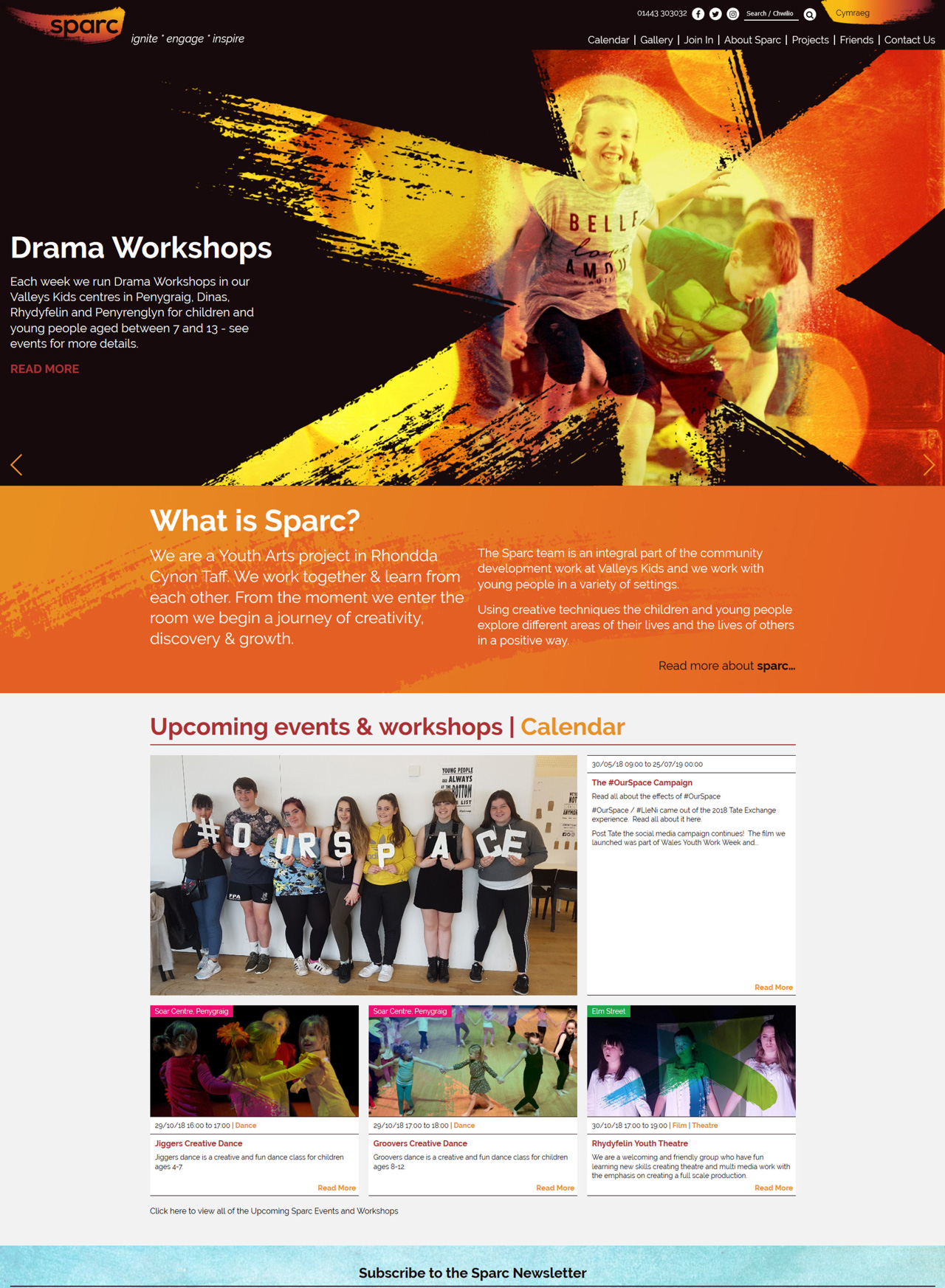 Sparc Home Page Design